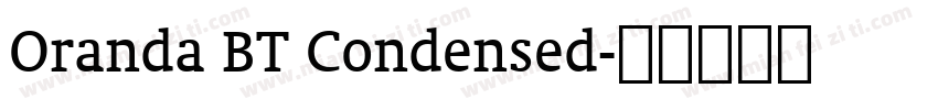 Oranda BT Condensed字体转换